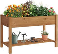 GHWIE Raised Garden Bed with Shelf,Elevated Wooden Planter Box with Legs,Garden Planter for Backyard, Patio, Balcony by GHWIE