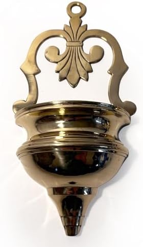 Thorness Brass Wall Pocket Sconce Planter, Wall Planter in gold finish for indoors or outdoors, perfect for displaying plants, and enhancing home decor by Thorness