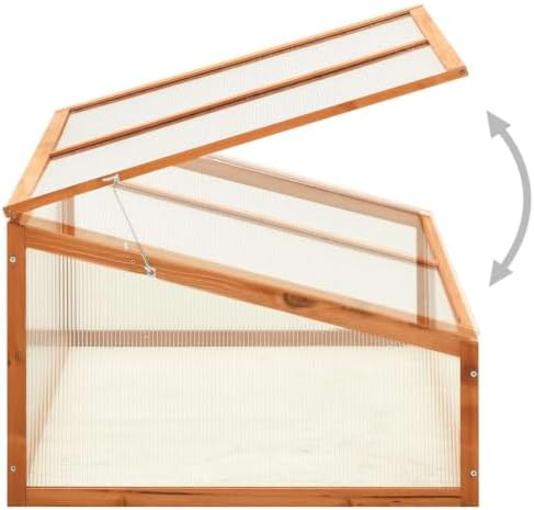 Greenhouse 39.4x25.6x15.7 in Firwood Cold Frame Garden Planter - Image 4