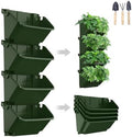 Vertical Wall Planter, 4 Packs Self Watering Wall Planters for Indoor with 3 Pcs Garden Tool Set Vertical Planter Tower for Strawberry Flowers Herbs, 12.9''x5.5'' x26.7'' by Gatyagff