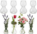 Garden Guru Plant Propagation Stations - Clear Glass Bud Vases Set of 8 - Mini Vases for Wedding Centerpieces, Cafe Décor, Tea Shop Displays - Small Hydroponic & Flower Vase by GardenGuru