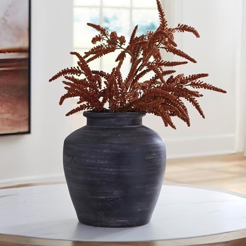 Signature Design by Ashley Meadie Large Distressed Black Terra Cotta Vase - Image 2