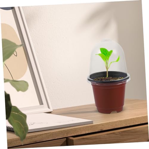 INOOMP 50sets Planting Pots with Humidity Dome Nursery Containers for Indoor Gardening Includes Drainage for Optimal Water Management - Image 5