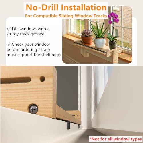Window Sill Plant Shelf Extender, No Drill Adjustable Plant Stand indoor - Image 3