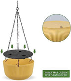 Dexceder 11.2 Inch Self Watering Hanging Planter (2 Pack, Yellow) - Image 4