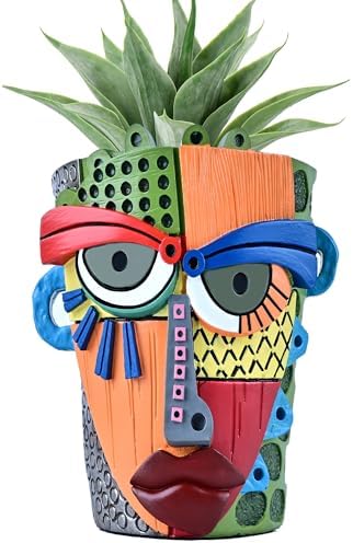 Midogaigai Abstract Face Planter Pots for Indoor Plants & Flowers Deco Gift by Midogaigai
