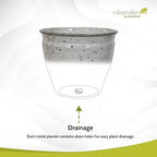 Headwind Riverside Collection – 14" Dalmation Glazed Decorative Plant Pots Indoor with Drainage & Outdoor - Modern Flower Pot Weather-Resistant Lightweight Planter by Robert Allen - Image 6