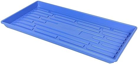 SUNPACK 10" x 20" Heavy Duty Shallow Plastic Seed Starting Tray, Blue, 1" (Pack of 10) - No Drainage Holes, Perfect for Greenhouses or Indoor Gardening - Image 2