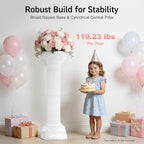 2PCS Columns and Pillars, Wedding Roman Column Wedding Landscaping Plastic Roman Pillar Artistic Roman Column Statue Party Flowerpot Holder for Wedding Event Party Decor (2Pcs Ornate Column) - Image 3