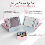 MTG Commander Deck Box with Dual Display Windows and Dice Tray - Image 3