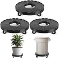 Huwena 3 Pack Trash Can Dolly with Lockable Wheels 15-20 in Adjustable Round Furniture Dolly 480 Lbs Heavy Duty Drum Rolling Base for 20, 32, 44, 55 Gallon Garbage Cans by Huwena