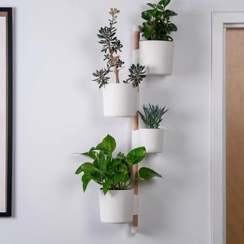 Rail Planter Mounting System, The Rail, Vertical Rail Planter Pot, Vertical Planter, Wall Hanging Planter, Vertical Garden with Hidden Rotatable Drip Trays (Complete Kit) - Image 2