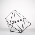 NCYP Opened Geometric Glass Terrarium, 6.69" Bowl Shape Planter for Succulent Plant Cacti, Indoor Balcony Irregular Decor, Garden Miniature Pot, Tabletop Centerpiece (No Plants) - Image 6