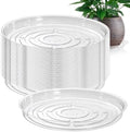 30 Pack 14 Inch Plant Saucer Clear Plant Saucers for Outdoors Plant Drip Trays Extra Large Plant Saucer Dish Plant Pot Saucers Planter Trays for Outdoor Plants Bulk by UltraOutlet