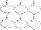 WGV Glass Hanging Plant Terrarium Bulk, Width 5", Height 5.5", Turnip DIY Succulent Air Planter Clear Tea Light Votive Candle Holder for Event Home Garden Outdoor Decor, 6 Pieces by WGVInternational-OpusGlassware