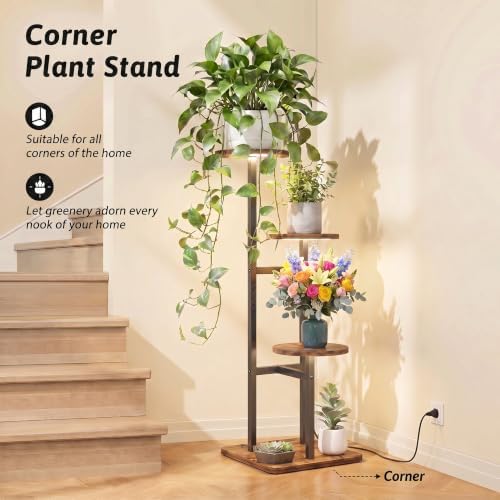 3 Tier Plant Stand Indoor with Grow Light for Multiple Plants - Image 5