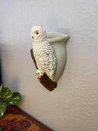 Snowy Owl Wall Planter Vase, 7 Inch, Bonded Marble Wall Pocket Caddy with Keyhole Mount, Spiritual Wisdom Decor, Native American Inspired Gift from SassyXpressions - Image 5