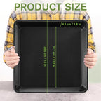 Eccliy 12 Pcs Plastic Plant Saucers Tray, Black, 14 Inch, Square - Image 2