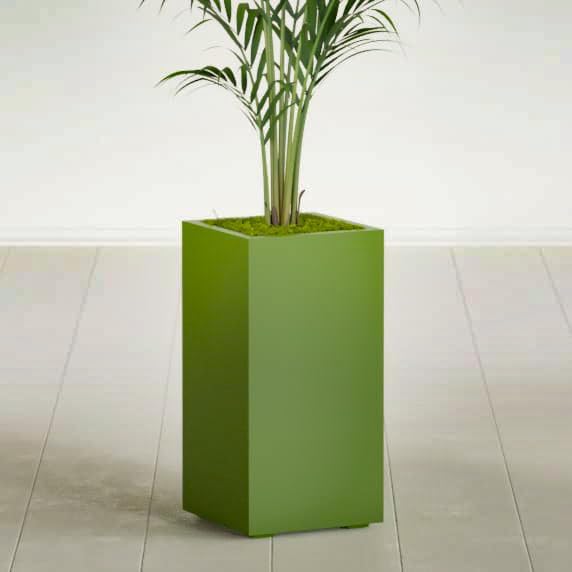 Greenline Alice Tall Rectangular Fiberglass Planter, Outdoor Planter Box - Image 2