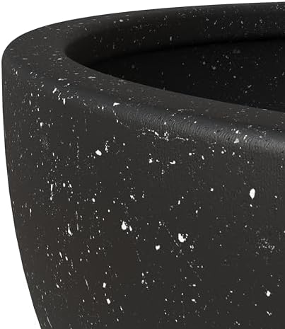 LeisureMod Iris Modern Tapered Round Planter – Iris Collection – Fiberstone + MgO Clay, 7–12″ – Sculptural Pot with Pre-Drilled Drainage, Weather‑Resistant for Indoor/Outdoor Use - Image 6