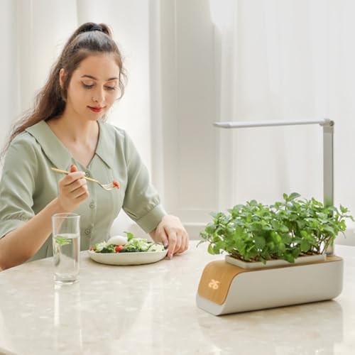 Automated Plant Growing Set with Full Spectrum Lighting and Height Adjustable Lamp for Vegetables Home Gardening Soil and Water Cultivation Planter - Image 2