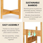 Fox & Fern Mid Century Plant Stands for Indoor Planters, Bamboo, 14.9 Inch - Image 3