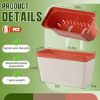 SiliFine 6 Set Window Herb Planter Box Self Watering Plant Pots 10.6 Inch Rectangular Herb Pots Decorative Garden Flower Box for Indoor, Succulent,Vegetables, Flowers - Image 2