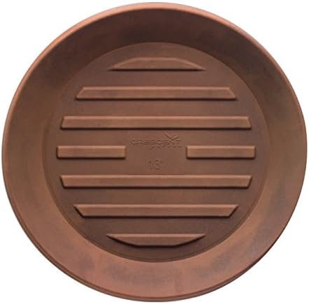 Crescent Garden Universal Round Saucer, Circular Saucer for Potted Plants, Rust (18-Inch Diameter) by CrescentGarden