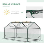 Outsunny 4' x 2' x 2' Portable Mini Greenhouse, Small Green House, Clear - Image 5