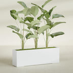 Greenline Leo Tall Rectangular Fiberglass Planter, Outdoor Planter Box - Image 4