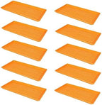 SUNPACK 10" x 20" Heavy Duty Mesh Plastic Seed Starting Tray, Orange, 1" (Pack of 10) - Ensures Water Drainage and Aeration, Perfect for Greenhouses or Indoor Gardening by SUNPACK