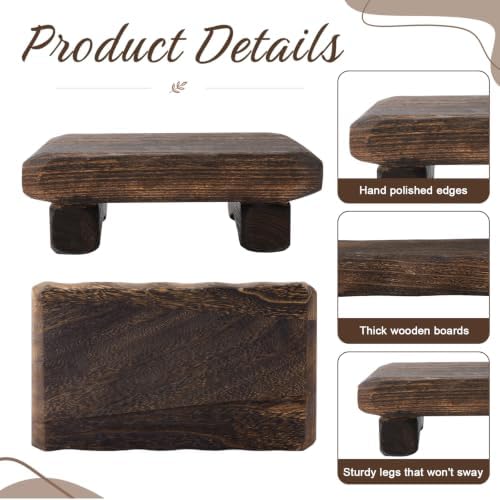 Briwooody Wood Riser Pedestal Stand for Kitchen Counter, 9 x 6 Inch - Image 3