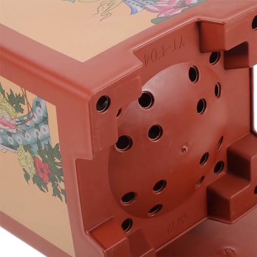 Happyyami 4 Sets Orchid Pot Large Planter pots Ceramic Cactus Pot Decorative Succulent Pot Ceramic Succulent Pot Large Round Planter Flower pots for Indoor Plants China Resin with Base - Image 4