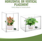 3 Pcs Mini Greenhouse for Indoor Clear Tabletop Stackable Greenhouse with Gloves Portable Acrylic Plant Green House with Magnetic Waterproof Door for Plants Grow Warmer, Seed Starting - Image 6