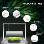 Wolezek 2FT T5 Grow Lights for Seed Starting with Timer, 32W Full Spectrum - Image 4