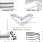 Anleolife 2-Bed 81x81in Heart-Shaped Raised Garden Beds, Antique White - Image 3