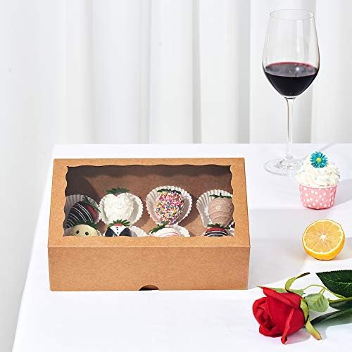 24Pcs10 x7x2.5 Professional Cookies Boxes with With Clear Window - Image 2