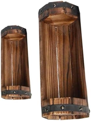 NUOBESTY Garden Planter Xmas 2pcs Set Half Barrel Wooden Box for Plants by NUOBESTY