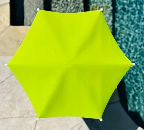 Fixed Plant Shade for Potted Plants 28" x 30" Outdoor Container Sun Shade Cover Premium Fabric Canopy with Fiberglass Frame & Soil Anchor Stripes & Solids Assembly Required - Image 2