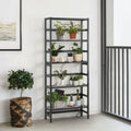 CAPHAUS Bookshelf, 5-Tier Book Shelf, Tall Ladder Shelf with Bamboo Frame,Freestanding Storage Shelves Display Rack, for Living Room,Home Office Kitchen,Bedroom,Plant Stand Bathroom,Black by CAPHAUS