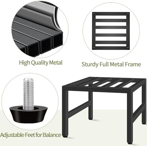 Plant Stand Indoor Outdoor, Heavy Duty Wrought Iron Pedestal Stands 3 Pack - Image 4