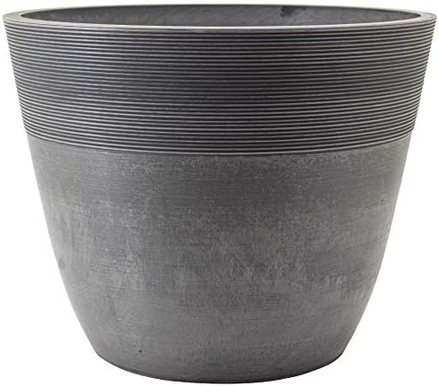 Arcadia Garden Products FM35CT Etched Pot 14x11-Cement - Image 2