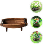 Wooden Barrel Planter Rustic Flower Pot Small Half-Cut Barrel 30x16x9cm Indoor Outdoor Garden Decor Wedding Photography Prop - Image 7