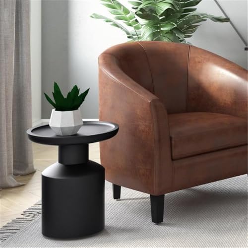 SIMPLIHOME Haynes 16" Wide Solid Wood Round End Table in Black - Image 2