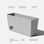 Veradek Pure Series Midori Planter - Wide Outdoor Planter - Image 3