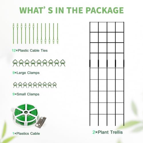 DoCred 59" H Cucumber Trellis, 2 Pack Foldable A Frame Garden Trellis - Image 6