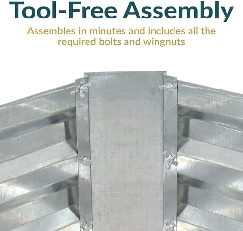 Sunnydaze Galvanized Raised Garden Bed, Rectangle, 4x2x1 ft, Silver - Image 5