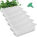 GROWNEER 6 Packs 17 Inches White Flower Window Box Plastic Vegetable Planters Long Pots with 15 Pcs Plant Labels for Outdoor Indoor Windowsill, Patio, Garden, Home Decor, Porch - Image 6