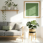 10in Boho Plant Basket with Stand,Indoor Woven Basket Holder - Image 2