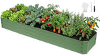 INNO STAGE 8×2×1FT Galvanized Metal Raised Garden Planter Bed, Oliver Green by INNOSTAGE